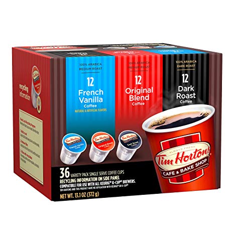Tim Horton's Single Serve Coffee Cups, Variety Pack, 36 Count