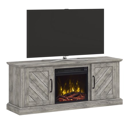 Paoli Valley Pine TV Stand for TVs up to 60" with Electric Fireplace