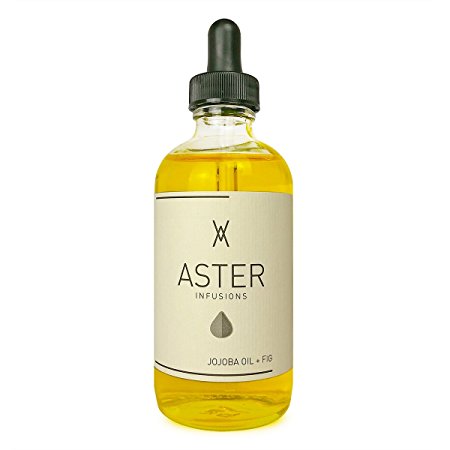 FIG   JOJOBA OIL INFUSION Organic Cold-Pressed Golden Essential Oil All Natural Blend Moisturizer for Skin, Body, Hair, Nail Care with Aromatherapy Benefits by Aster Infusions