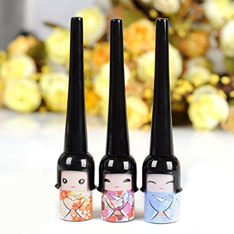 CCbeauty 3pcs Kawayi Girl Liquid Eyeliner Pen for Make up Cosmetic Waterproof Eyeliner