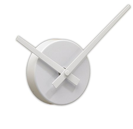 TiiM Simple Elegant Glossy Aluminum Wall Clock, White