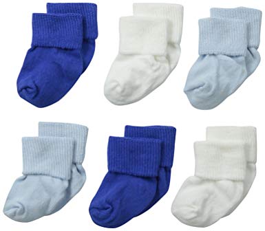Jefferies Socks Unisex-Baby Newborn Turn Cuff Bootie 6 Pair Pack