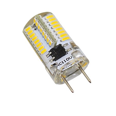 Reelco 6-Pack Mini G8 T4 Base Bi-pin LED 3Watt Dimmable LED Light Bulb AC 110V-120V White 6000K-6500K Equivalent 20W-25W