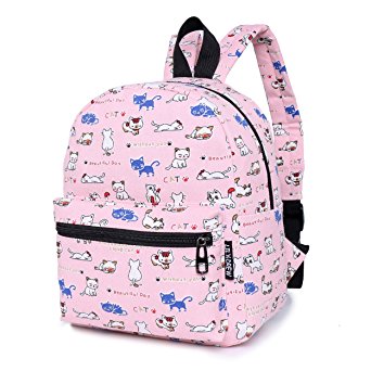 Lily & Drew Lightweight Canvas Travel School Backpack for Women Girls Teens Kids