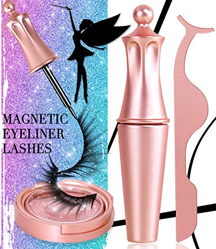 Magnetic Eyeliner and Eyelashes - iMethod Cosmetic Grade Magnetic Eye liner with Reusable Lightweight Magnetic Eyelashes, Wear False Eyelashes Quickly, Easily & Painlessly, Natural Look