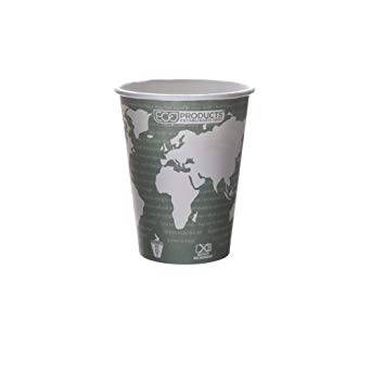 Eco-Products World Art Renewable & Compostable Hot Cups, 12 oz, Case of 1000 (EP-BHC12-WA)