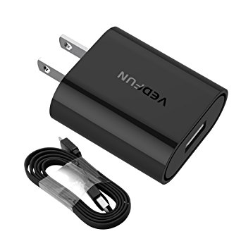 [Quick Charge 3.0] VEDFUN TurboCube W100 18W 3A USB Wall Charger (Quick Charge 2.0 Compatible) Fast USB Charger for HTC One M8/M9/A9,LG G4/G5,Galaxy S7/S6/Edge,Note 4/5/7,iPhone, iPad and More