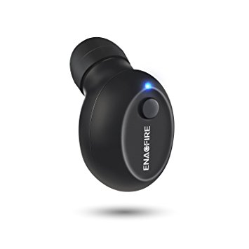 ENACFIRE Wireless Mini Earbud V4.1, Bluetooth Mini headset with 2 Magnetic USB Chargers Bluetooth Earphone with Long Battery Life Wireless Earpiece with New Mic Hands-free Phone Call and Music for Samsung S8, iPhone and Android Devices-Black (Only One Piece )