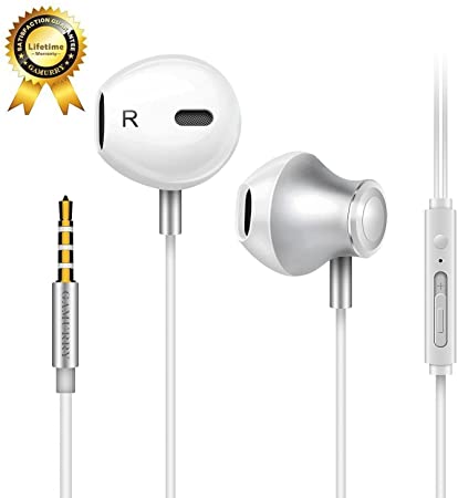 Earphones, Noise Cancelling Headphones, In-Ear Earbuds, Powerful High Definition Bass with Microphone and Controller, 3.5 mm Stereo Headset