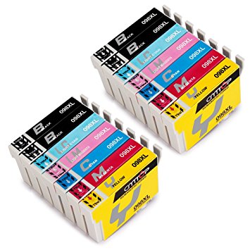 CMTOP 2Set 2Black Remanufactured 98 98XL Ink Cartridges High Yield, (4 Black 2 Light Cyan 2 Cyan 2 Light Magenta 2 Magenta 2 Yellow) for Compatibility - Artisan 730 835 725 710 700 837 810 800 Printer