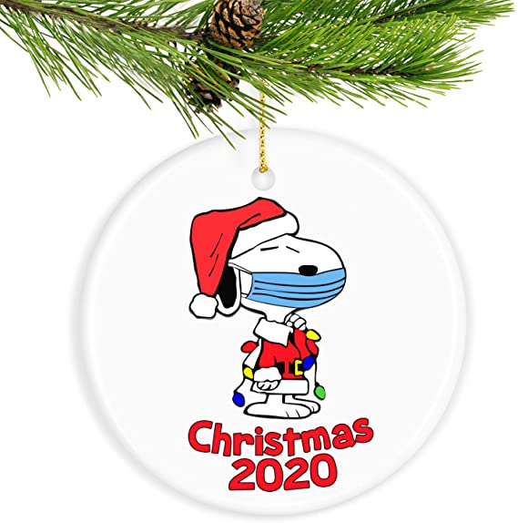 ValueVinylArt 2020 Christmas Ornament Quarantine, Christmas Ornaments with Snoopy Christmas Decorations Clearance 2020 Ornament - Gifts for Christmas