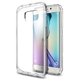 Galaxy S6 Edge Case Spigen AIR CUSHION Galaxy S6 Edge Case Bumper NEW Ultra Hybrid Crystal Clear - 1 Back Protector Included Air Cushion Technology Corners  Bumper Case with Clear Back Panel for Galaxy S6 Edge 2015 - Crystal Clear SGP11419