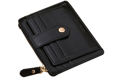Vlike Mini slim Credit Card Case Wallet with ID Window and Zipper Holder purse