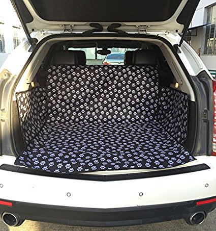 Pet Dog Waterproof Cargo Liner Non Slip Backing Cover For SUV Cars (White)