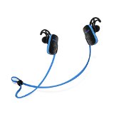 Wireless Headphones TROND Edge Wireless Bluetooth Stereo Sports Headphones Headset Earbuds with Microphone Noise Cancelling IPX4 Sweatproof for Gym Running Workout and Exercise - Blue