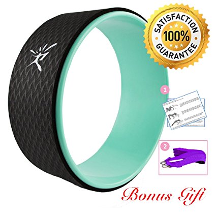 Yoga Wheel - Strongest Most Comfortable Dharma Yoga Prop Wheel for Yoga Poses, Perfect Roller For Stretching, Increasing Flexibility and Improving Backbends, 13 x 5 Inch Basic