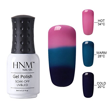 HNM Thermal Temperature Color Changing Gel Nail Polish Soak Off UV LED Nail Lacquer 4207 8ml