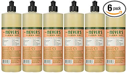 Mrs. Meyer's Clean Day Dish Soap, Geranium, 16-Ounce Bottles (Case of 6)