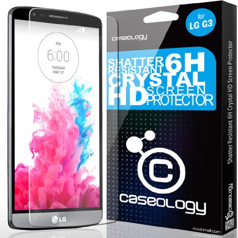 Shatter-Resistant Caseology LG G3 LCD HD Premium Crystal Clear 6H Front Protection Clarity Screen Protector  Lifetime Warranty Made in Korea for Verizon ATampT Sprint T-mobile Unlocked