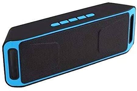 Vomoco SC 208 Wireless Bluetooth Speaker Mega Bass/Built in Mic/Stereo Sound/Rechargeable Battery/USB/Aux/SD Card Slot Compatible with All Devices (Random Color)