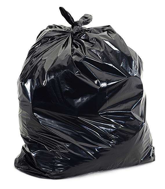 Plasticplace Black Garbage Bags,12-16 Gallon,24x31,1.2 Mil, 250/Case