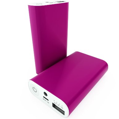 USB power bank charger - 7800mAh Ultra slim Power Bank - Has the best wattage to quick charge all your devices - Energize your phone or tablet with this highly portable travel charger outlet - This Pink High Capacity Battery Charger Has A Rugged Aluminum Case with LED Torch Light - Charges iPhone or Galaxy full 3 times before it needs a recharge - Original Quick Charge 20 Tech For Apple and Android Devices- by California Products