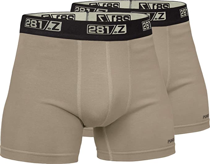 281Z Military Underwear Cotton 4-Inch Boxer Briefs - Tactical Hiking Outdoor - Punisher Combat Line