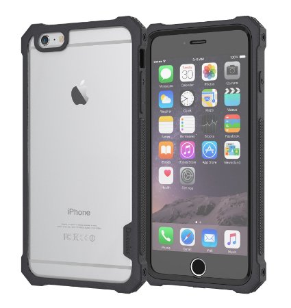 iPhone 6s Plus iPhone 6 Plus 55 case by Daswise TPU Armor Full Body Protective Cover SHOCKPROOF  PET Screen Protector - Drop-Tested 10X from 4Ft Dust Proof Design Black