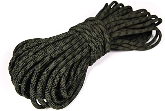 Atwood Rope MFG 3/8” inch 100ft Braided Utility Rope. Camouflage, 100ft Made in USA, Lightweight Strong Versatile Rope for Camping, Survival, DIY, Knot Tying