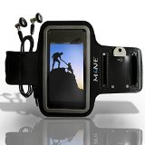 Armband iPhone 6 by MiNE for Apple iPhone Great for Action Sports iPhone 6 Running Armband Adjustable Hands Free Black Armband Got MiNE