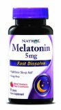 Natrol Melatonin 5mg Natural Strawberry Flavor and Sweeteners 90 Fast Dissolve Tablets