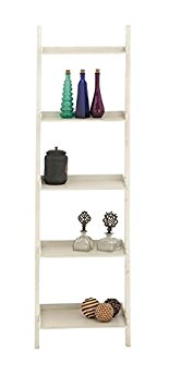 Deco 79 Wood Leaning Shelf, 20 by 68-Inch, Antique White