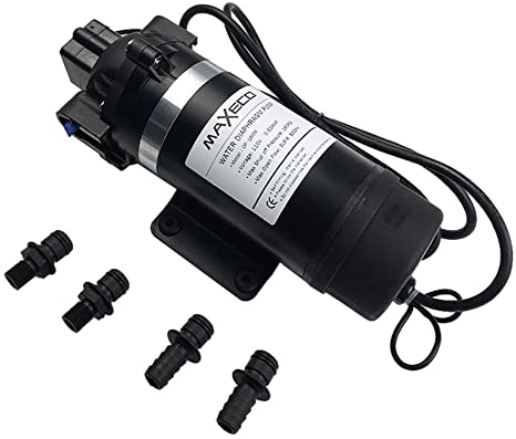 MAXECO-110V 160PSI High Pressure Diaphragm Water Pump Self Priming 80GPM 5LPM-Water Pressure Booster Pump Sprayer for Home/Misting/Caravan/RV/Boat/Marine