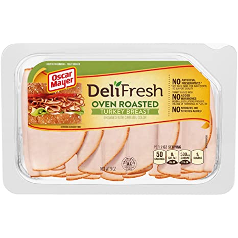 Oscar Mayer Deli Fresh Oven Roasted Sliced Turkey Breast Lunch Meat (9 oz Package)
