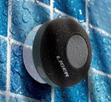 FM Radio Wireless Bluetooth Shower SpeakerLiger Waterproof Wireless Bluetooth Shower Speaker plus FM Radio and Hands-free Speakerphone Black