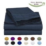 Luxury Egyptian Comfort Wrinkle Free 1800 Thread Count 6 Piece King Size Sheet Set BLUE Color 2 Bonus Pillowcases FREE