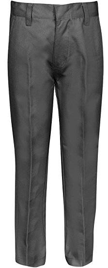 Premium Flat Front Pants For Boys With Adjustable Waist – Khaki, Navy, Black, Grey