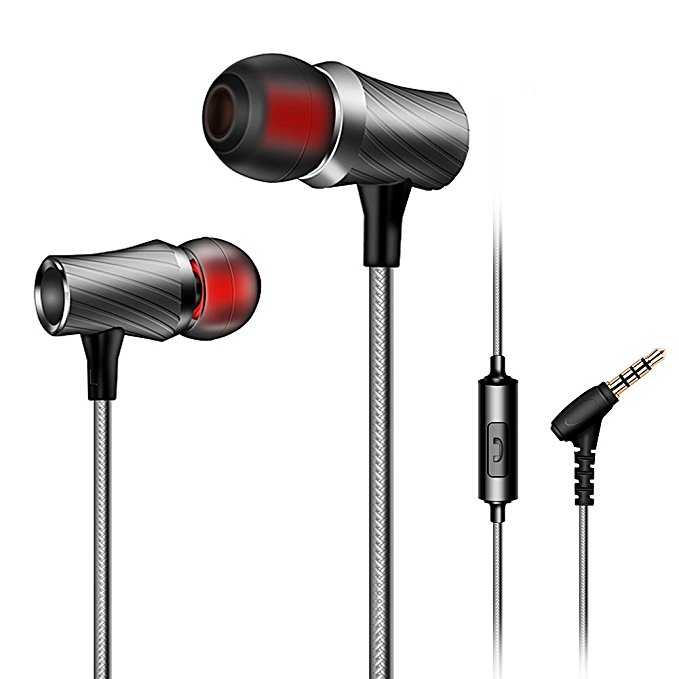 HC-RET In-Ear Earbuds Headphones with Mic for all iPhones Samsung Mobiles Tablets MP3 Players and More