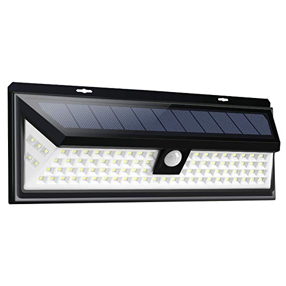 Jsunck Motion Sensor Light Outdoor, 90 LED Wireless Solar Light, 270° Wide Angle, IP65 Waterproof, Ideal for Front Door, Garage, Hallway, Back Yard