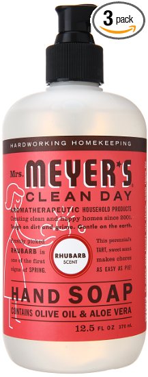 Mrs Meyers Clean Day Liquid Hand Soap Rhubarb 125 Fluid Ounce Pack of 3
