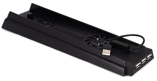 TNTi™ Twin Turbo Vertical Cooling Stand - Playstation 4 Intercooler and USB Hub Expansion