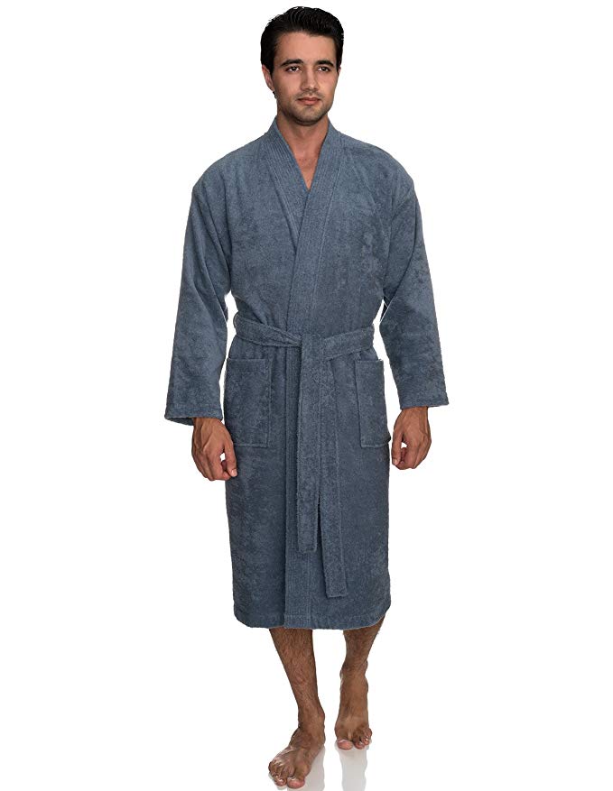 TowelSelections Men’s Robe, Turkish Cotton Terry Kimono Bathrobe Made in Turkey