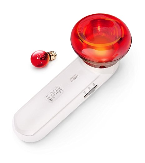 Infrarex Far-Infrared Heat-emitting Lamp for Therapeutic Use. Light and Portable, Apply to Skin for Relaxation or for Pain Caused by Arthritis, Tendonitis, Carpal Tunnel Syndrome. With spare bulb.