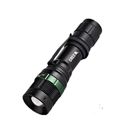 BoJo Mini Bright LED Handheld Flashlight, Water Resistant, Zoomable, Pocket-Sized Torch with 800 Lumens CREE LED and 3 Light Modes for Camping, Hiking and Emergency Use