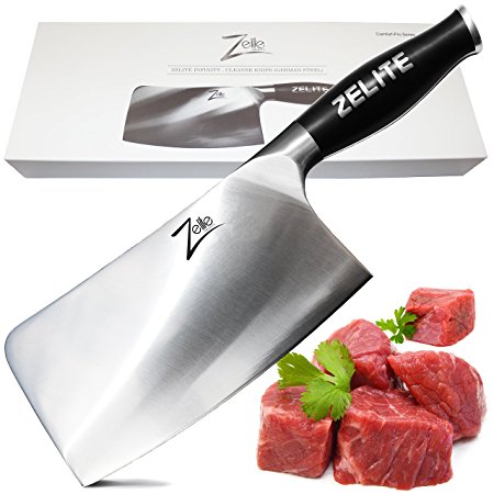ZELITE INFINITY Cleaver Knife &gt;&gt; Comfort-Pro Series &gt;&gt; High Carbon Stainless Steel Knives X50 Cr MoV 15 - 7" (178mm)