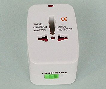 Universal World Wide Travel Plug Adapter - White [Electronics]