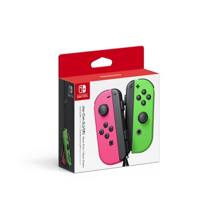 Nintendo Switch Joy-Con Pair (L/R), Neon Pink and Neon Green, 45496881900