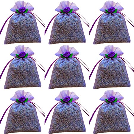 Zziggysgal French Lavender Filled Beautiful Sachets in BULK - 12 Pack
