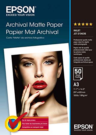 Epson Archival Matte Paper Matte paper A3 (297 x 420 mm) 189g / m2 50 sheets