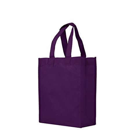 Reusable Gift / Party / Lunch Tote Bags - 25 Pack - Deep Purple